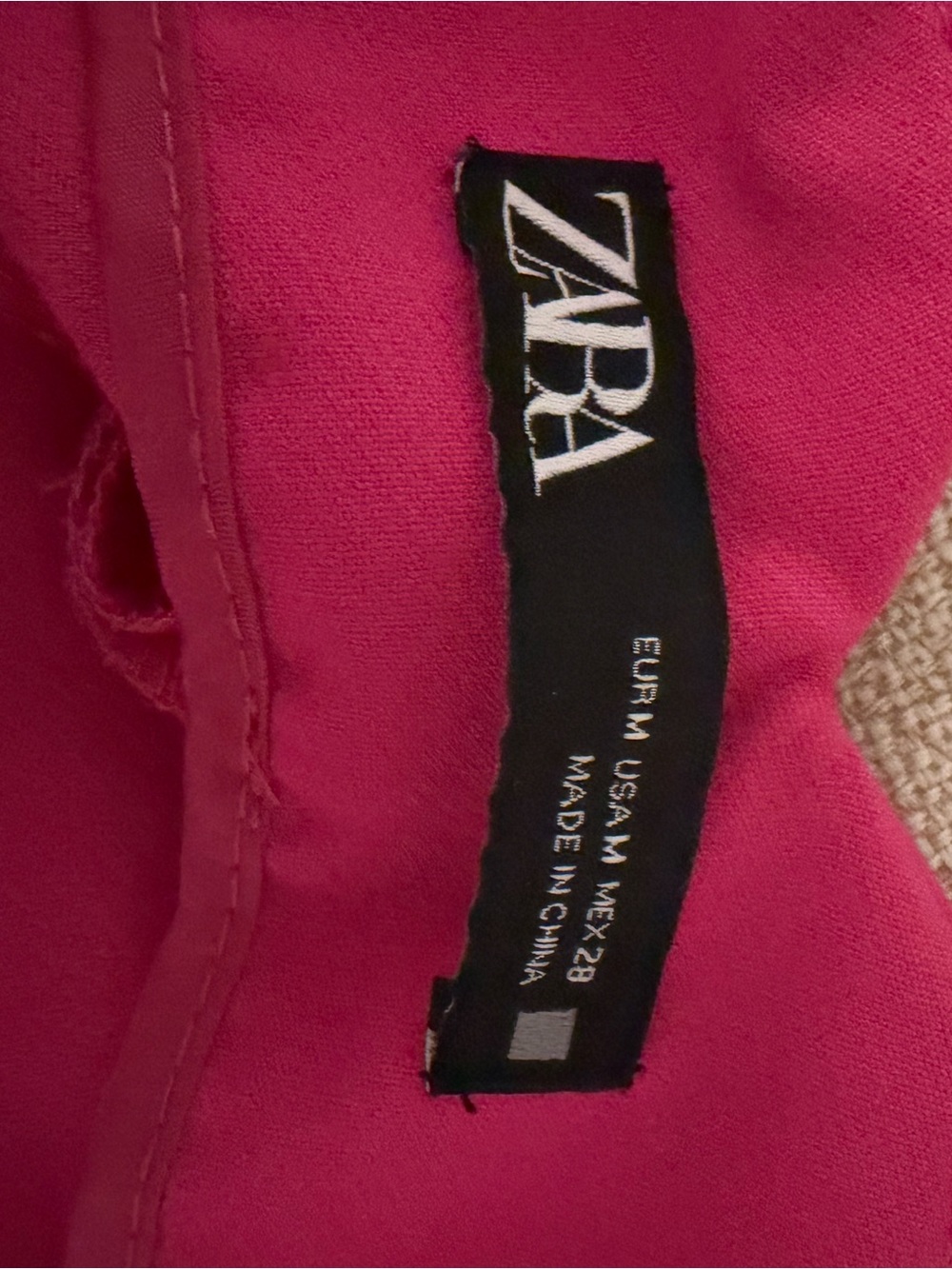 Zara Hot Pink Pull-On Tapered Pants - Picture 3 of 6